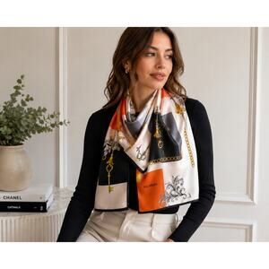 Palmero Secret Symbols Silk Scarf New In Package 100% Silk